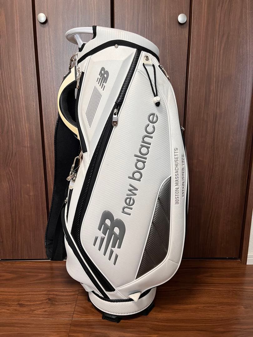 松ちゃんnew balance ゴルフバッグ ホワイト