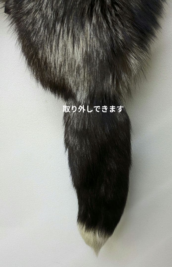 シルバーフォックス·エリありショール·キツネ·毛皮