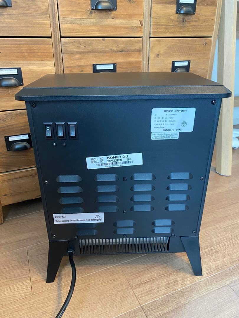 美品 【ディンプレックス】ディンキーストーブ　黒