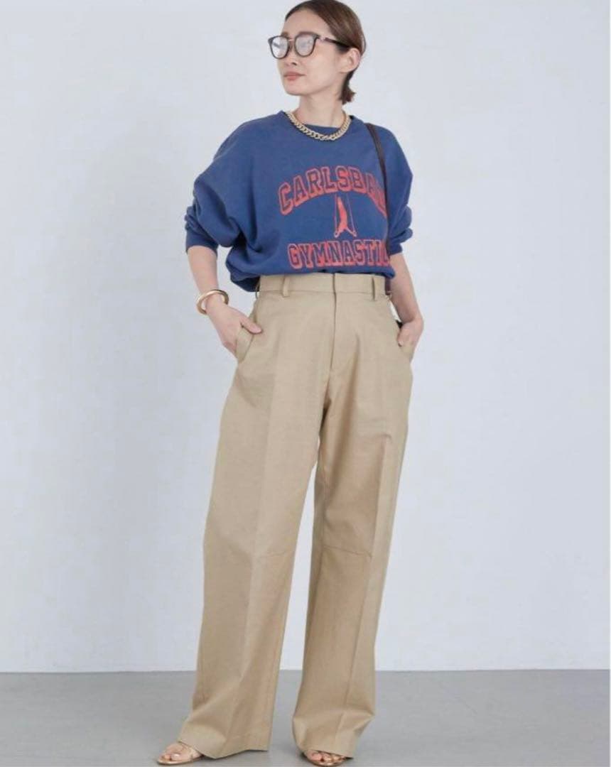 Deuxieme Classe TUCK CHINO ワイドパンツ 34