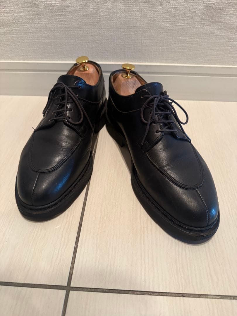 パラブーツ 7 25.5 アヴィニヨン レザー Uチップ ブラック 黒