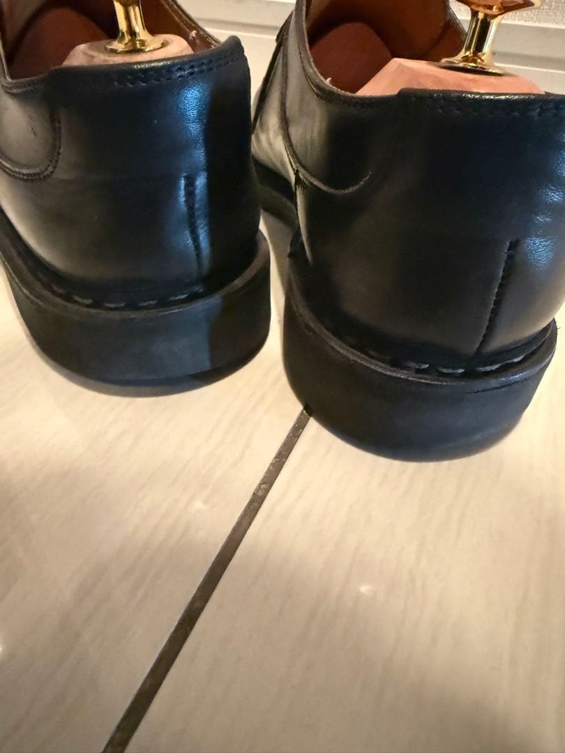 パラブーツ 7 25.5 アヴィニヨン レザー Uチップ ブラック 黒