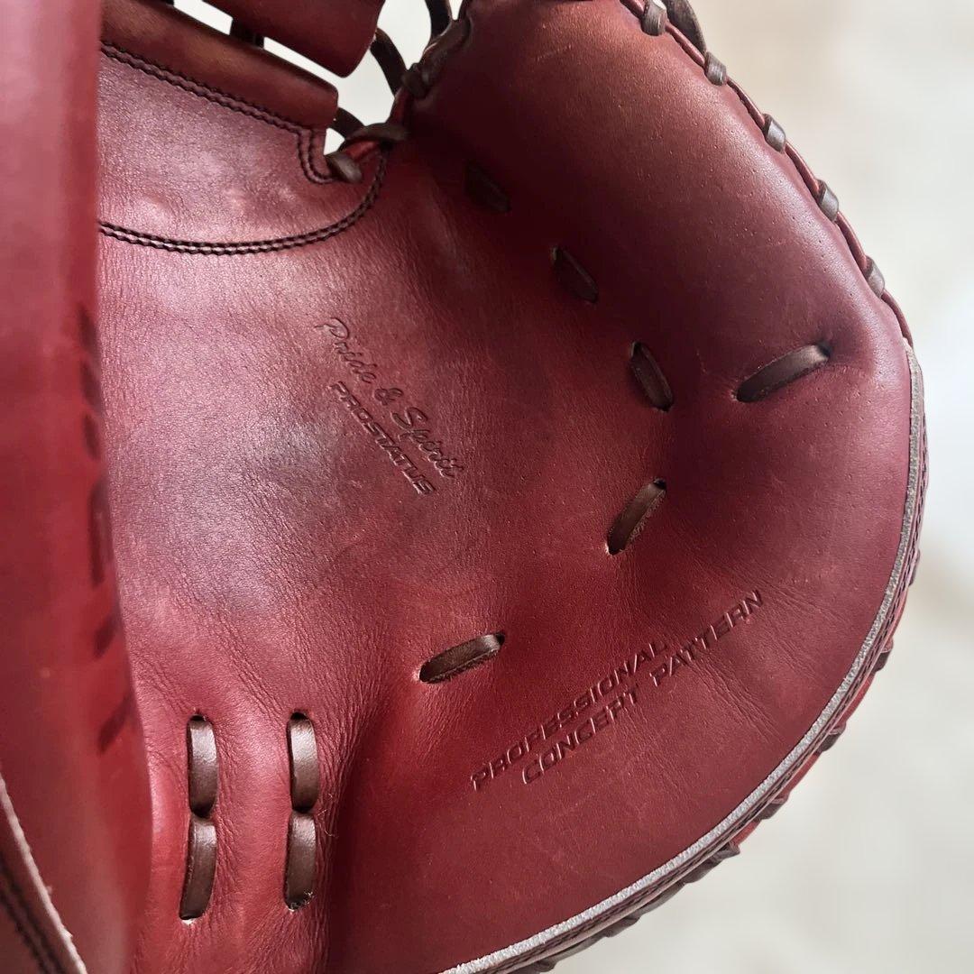 ZETT プロフェッショナルコンセプト 赤 硬式グローブ　キャッチャーミット