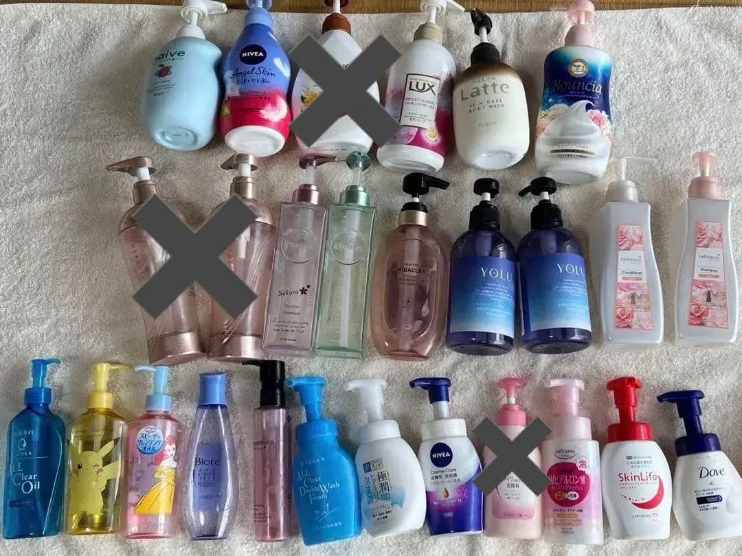 から容器　ソフティモ　ニベア　ビオレ