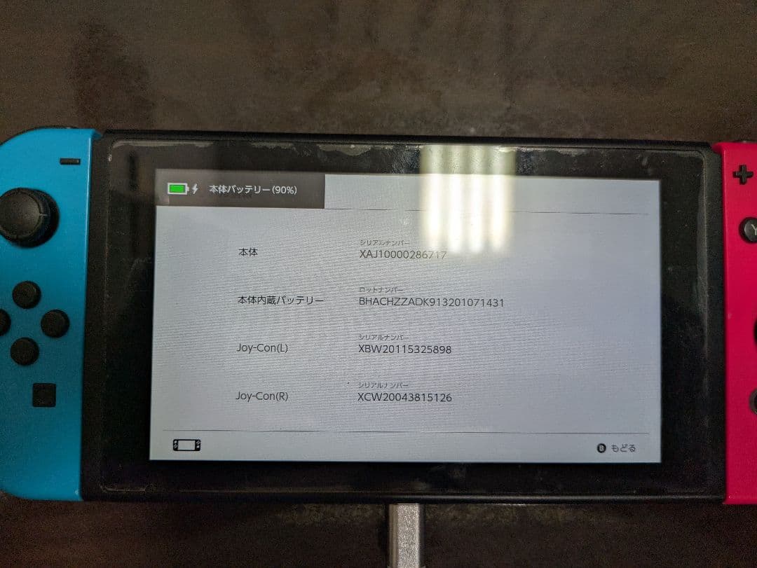 Nintendo Switch（2016年製・未対策機）