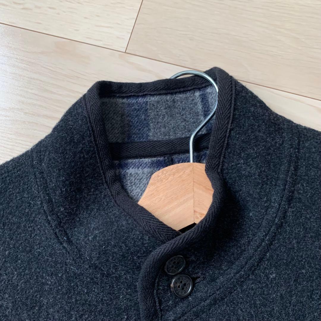 極美品　PAPAS+ アンゴラ　カシミヤ　ウールジャケット　ハーフコート　Ｌ