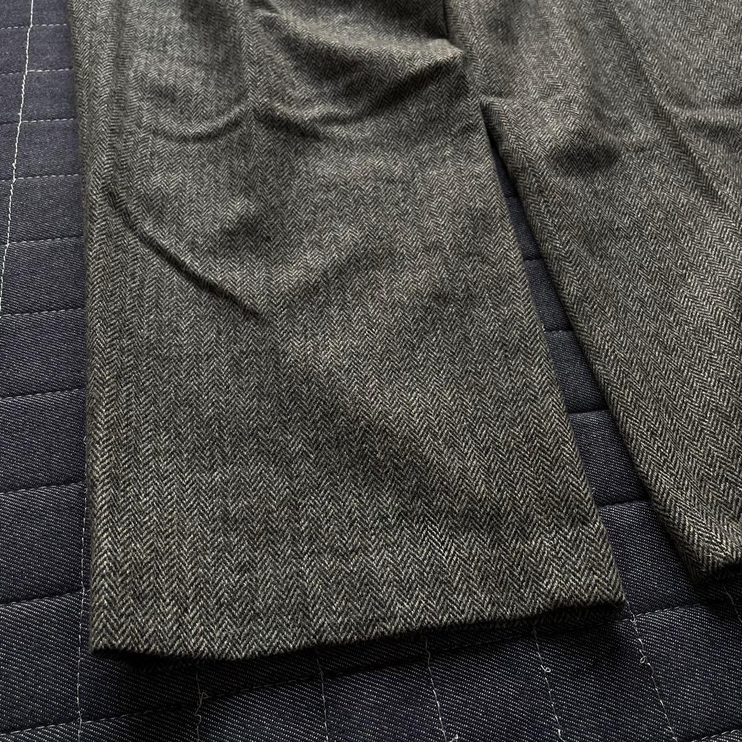 ポロ　ラルフローレン　ヘリンボーン　タック　スラックス　ウール　ワイド