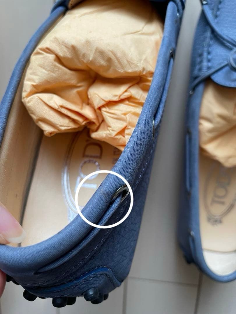 たぶちゃん　TOD'S ブルーレザー ローファー