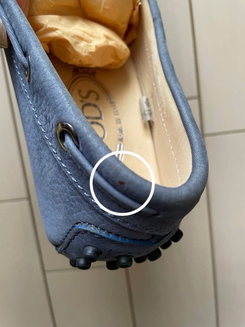 たぶちゃん　TOD'S ブルーレザー ローファー
