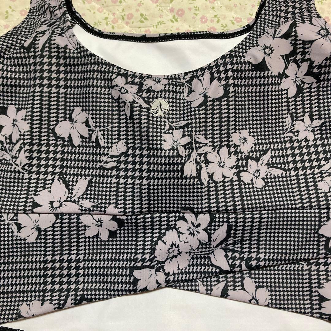 SUKALA チェックビスチェブラトップ&チェックウエストクロスレギンス