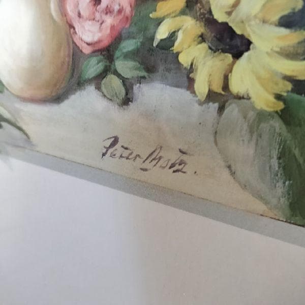 イタリア 大判 額装 アート ポスター 54×100cm フラワー 花 大型