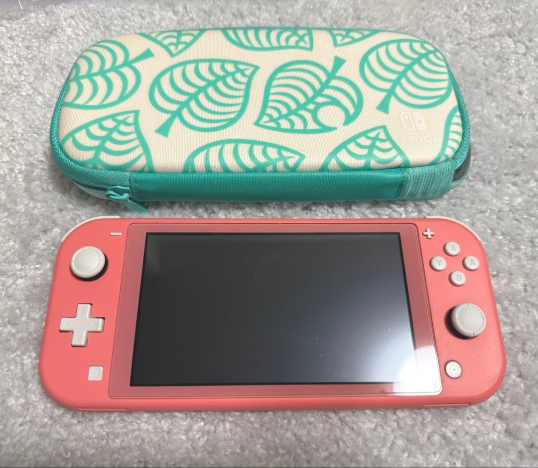 Nintendo Switch Lite コーラルピンク ケース付き