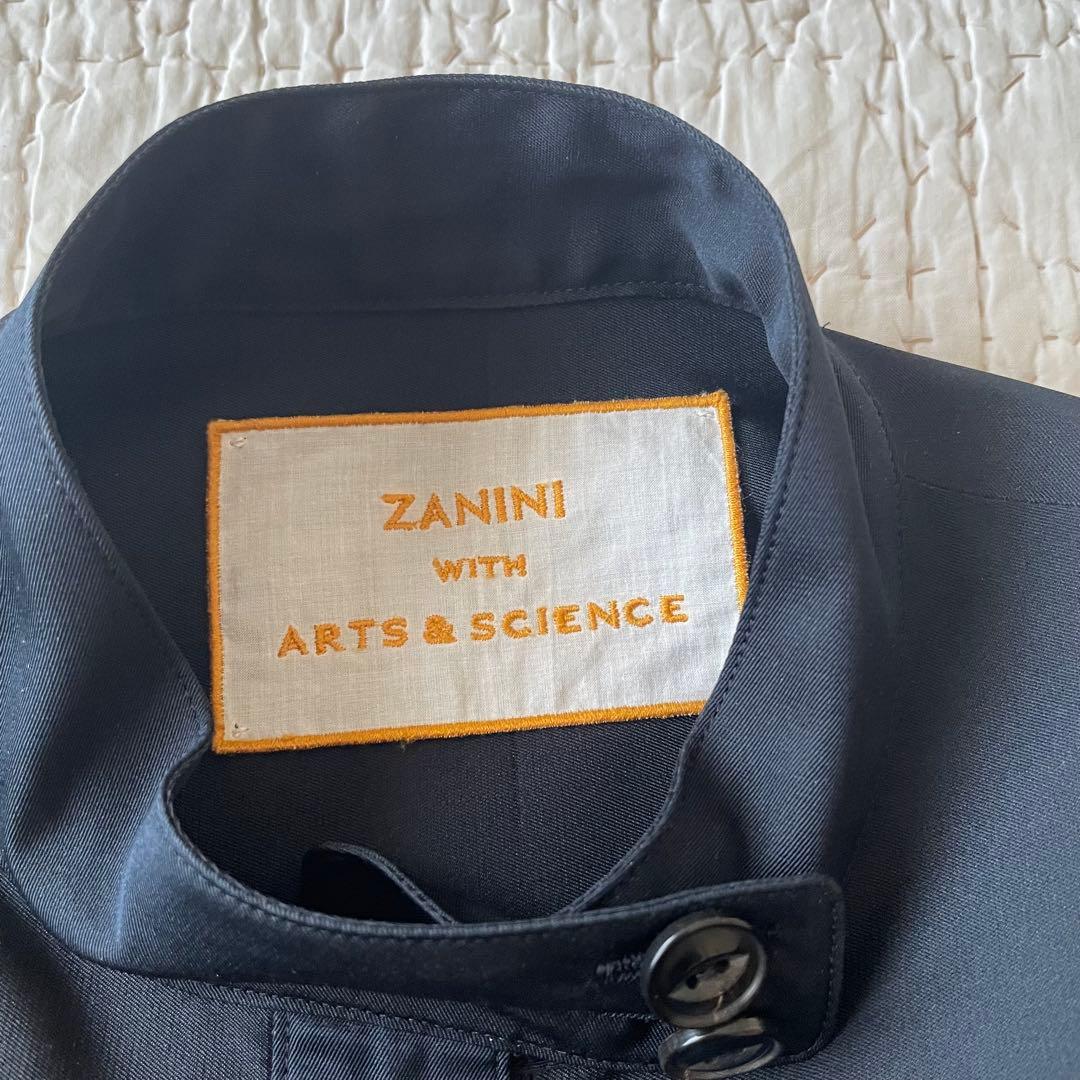 ZANINI コラボARTS&SCIENCE シルクギャザーシャツジャケット