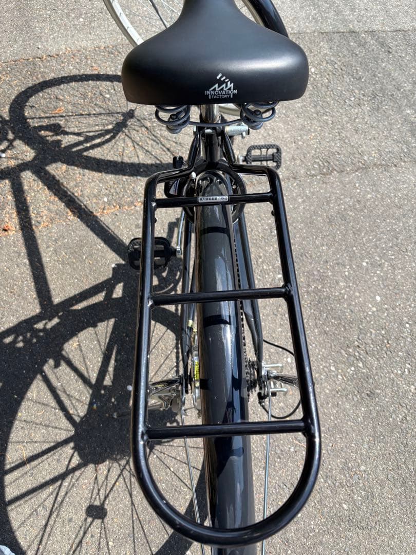 Asahi 27インチ シティサイクル ブラック 前バスケット付き