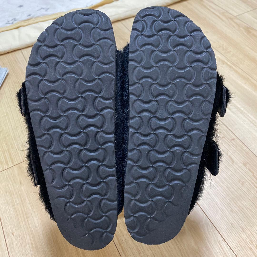 Rick Owens X Birkenstock ブラックファーサンダル　40