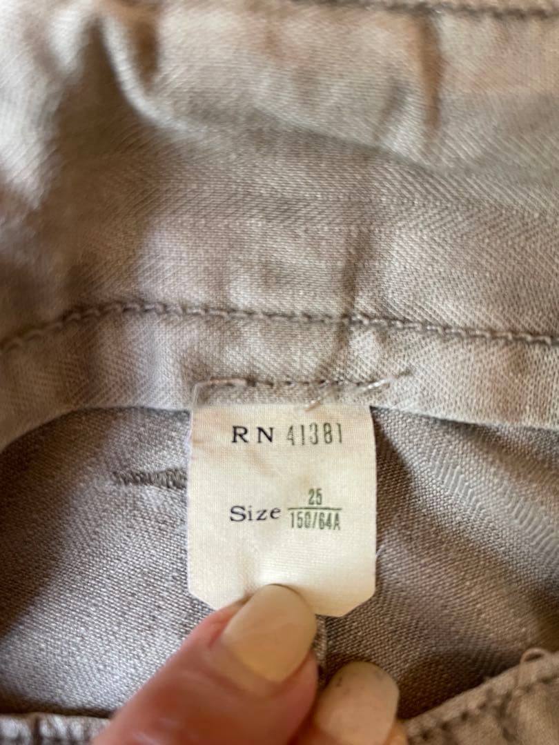 ペイント加工 カーキショートパンツ サイズ25