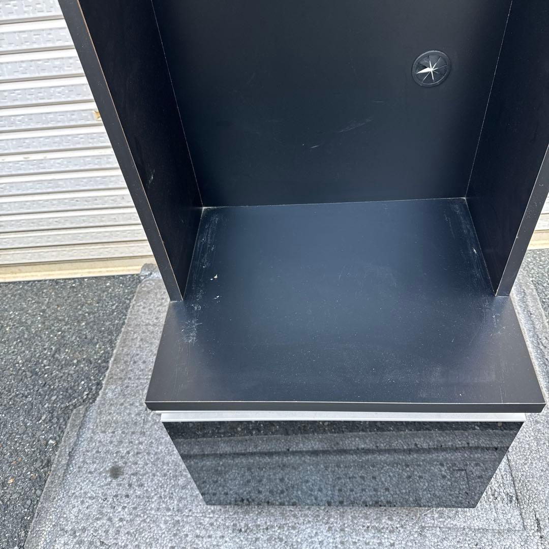 スロット実機スタンド ブラック 収納付 台