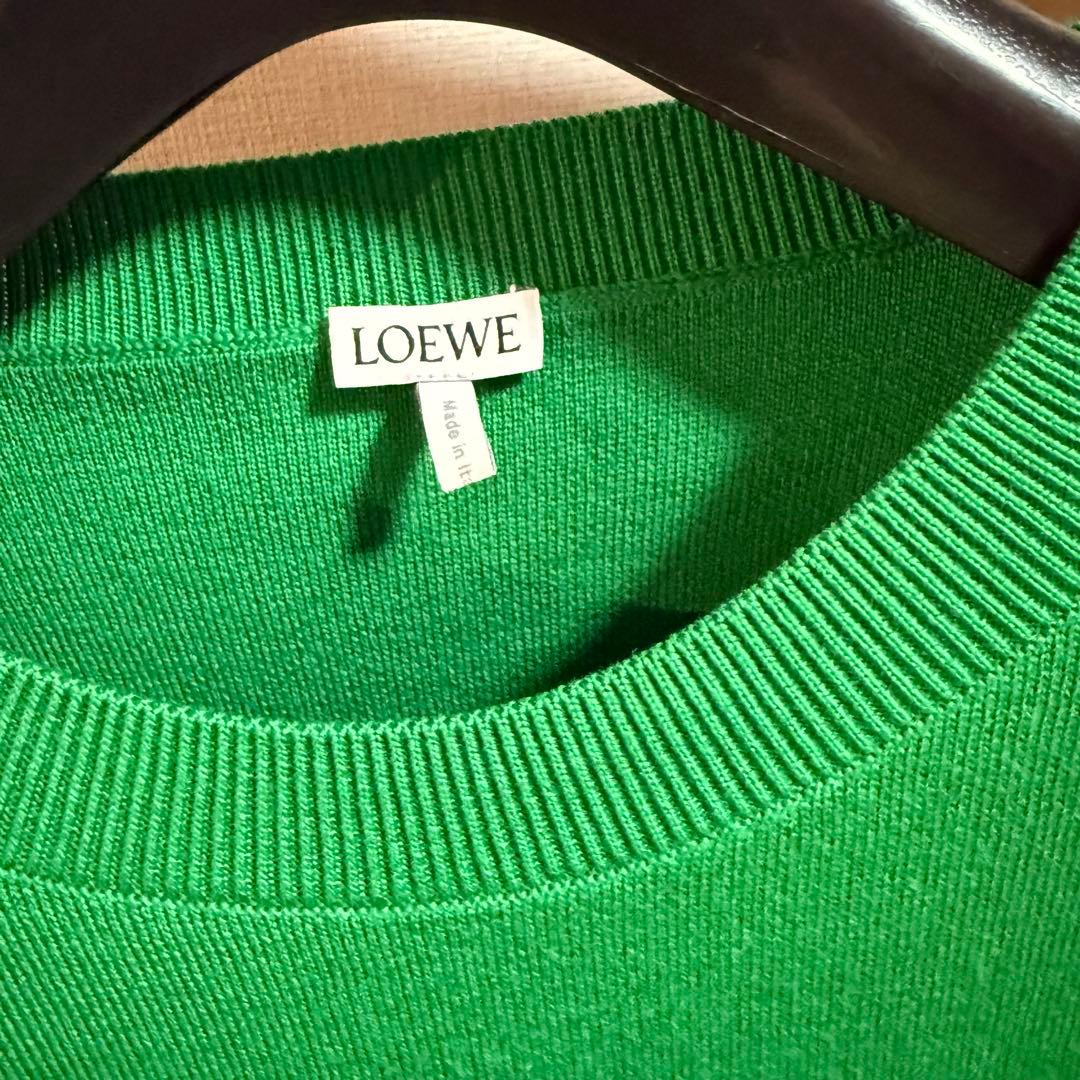 2回のみ着用美品LOEWE グリーン ニットセーター