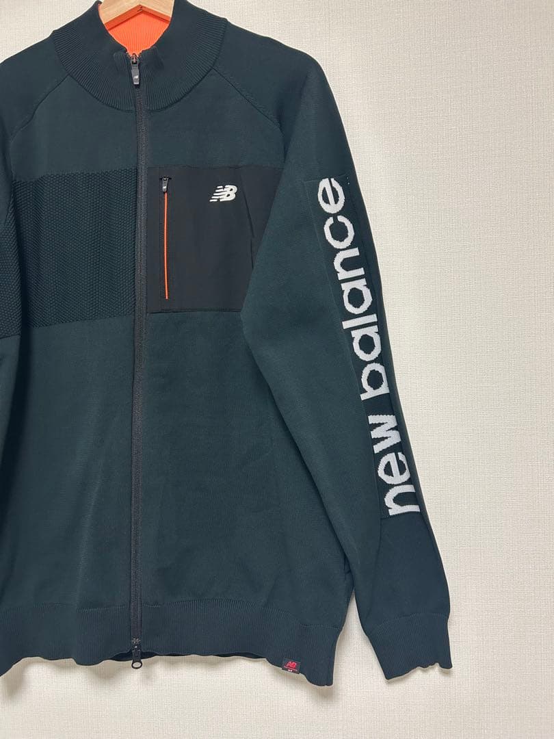 《美品》ニューバランスゴルフ　フルジップニットブルゾン　サイズ7 XXL