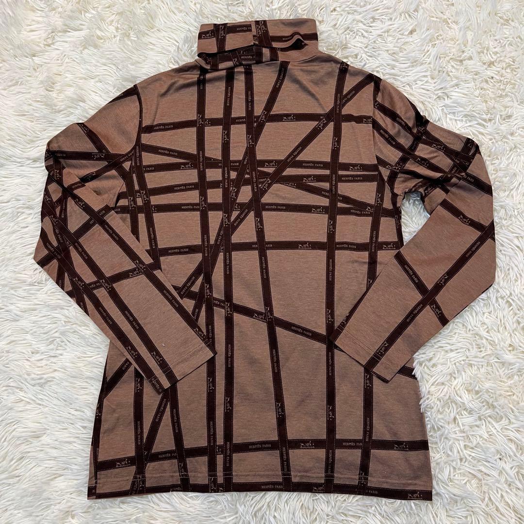 【極美品】エルメス 長袖Tシャツ タートルネック 長袖 綿100%トップス