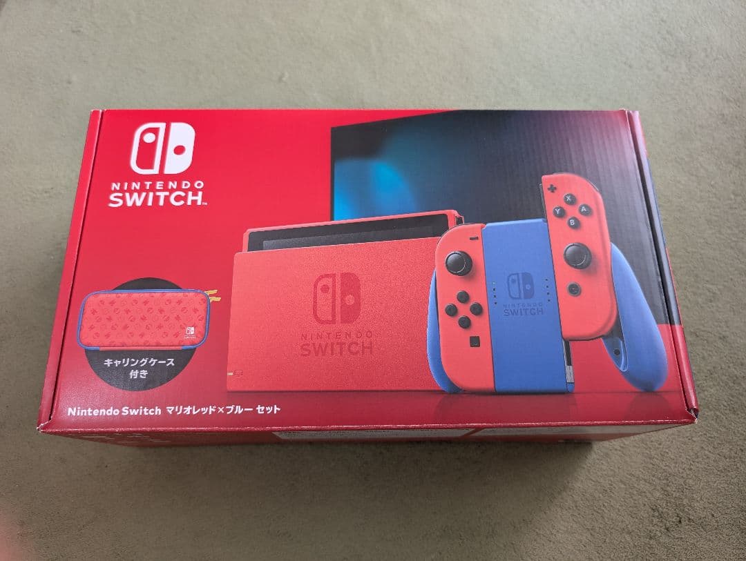 中古　Nintendo Switch 本体 マリオレッド✕ブルー