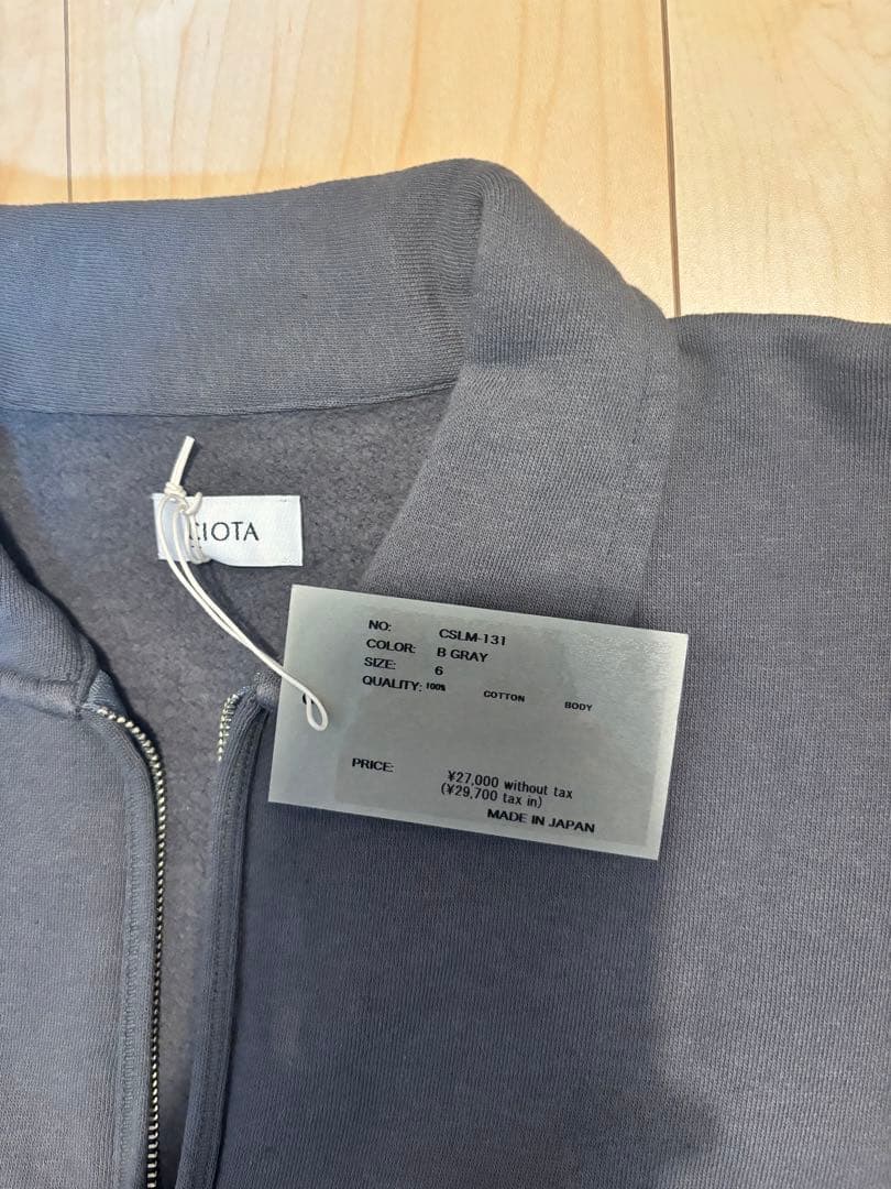 ciota ハーフジップスウェット