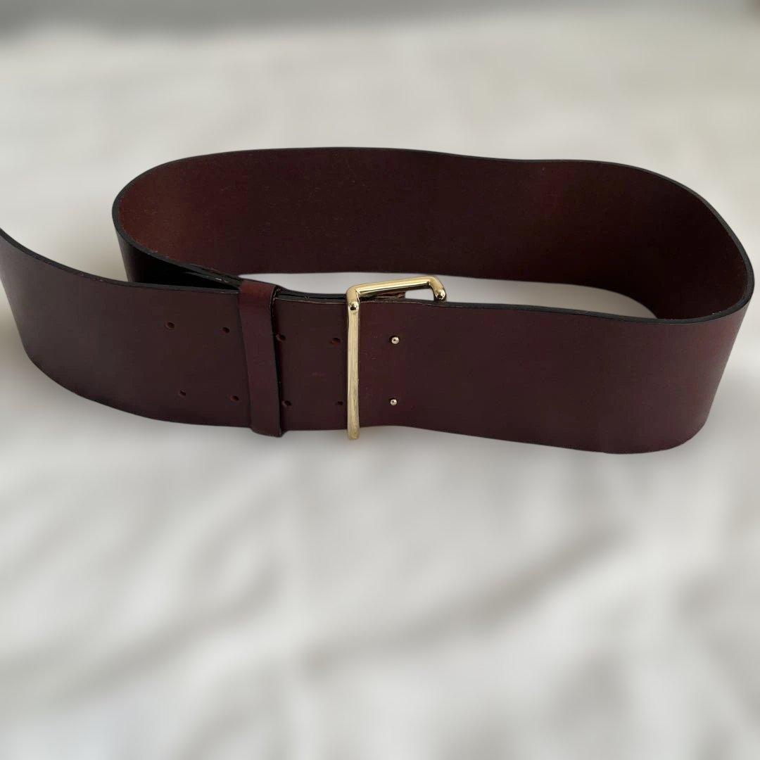 IENA 本革ベルト　茶　フランス製　AMBOISEアンボワーズ