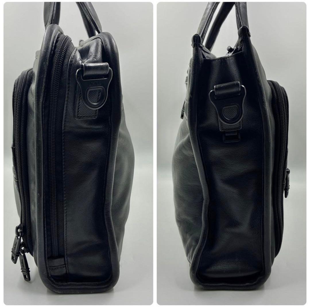 《状態良》TUMI ブリーフケース レザー ビジネスバック ブラック