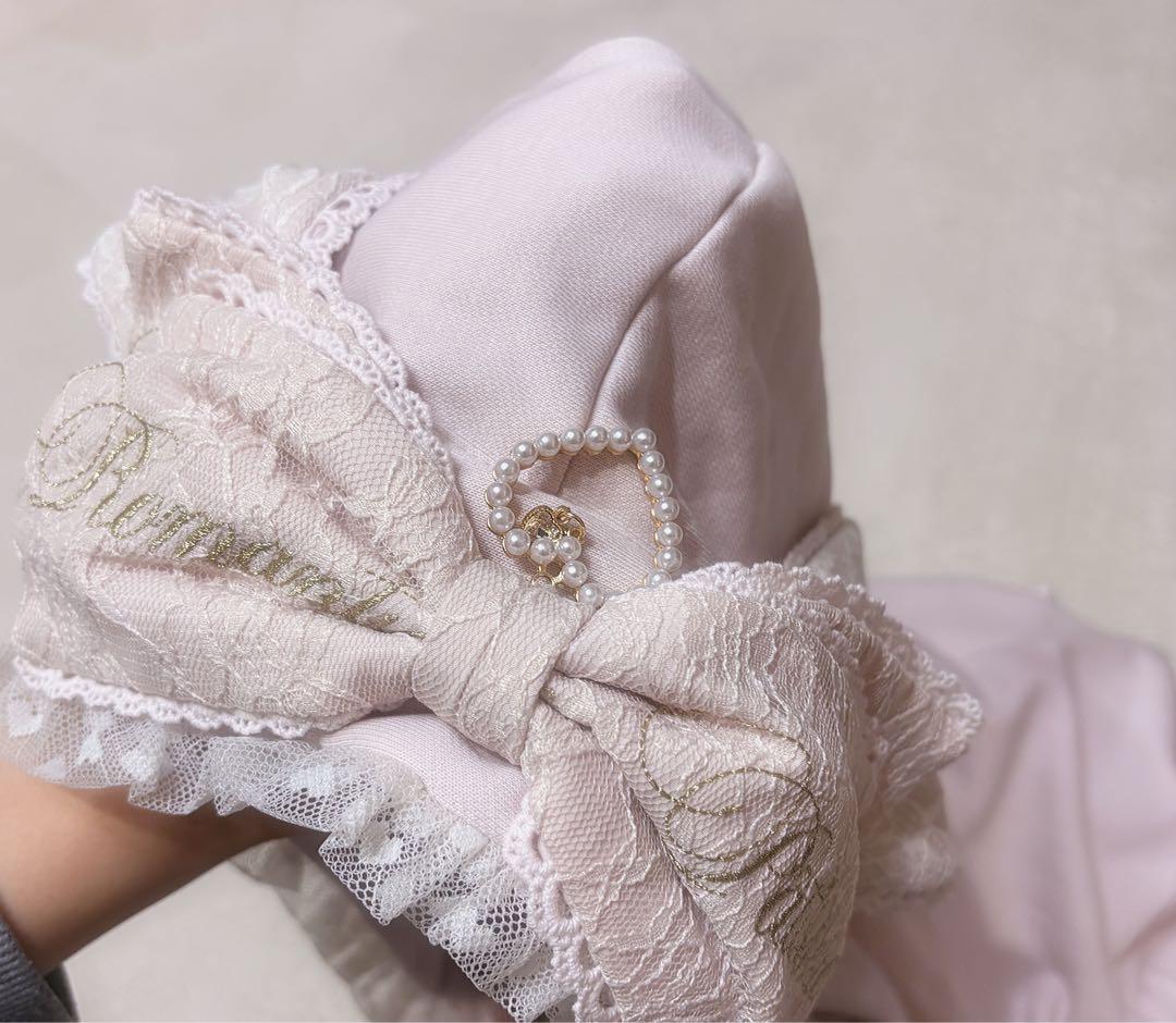 LIZLISA うさみみレースアップスリーブパーカー ピンク