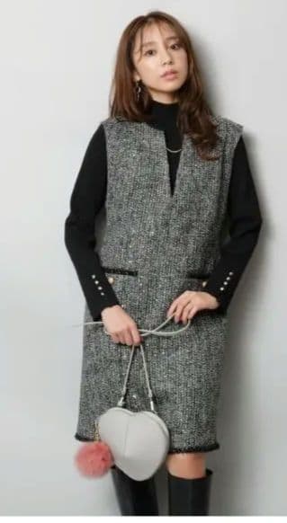 新品未使用JUSGLITTYツイードジャンスカ