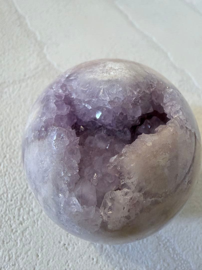 ピンクアメジスト　アメジスト　笑口　キラキラ　スフィア