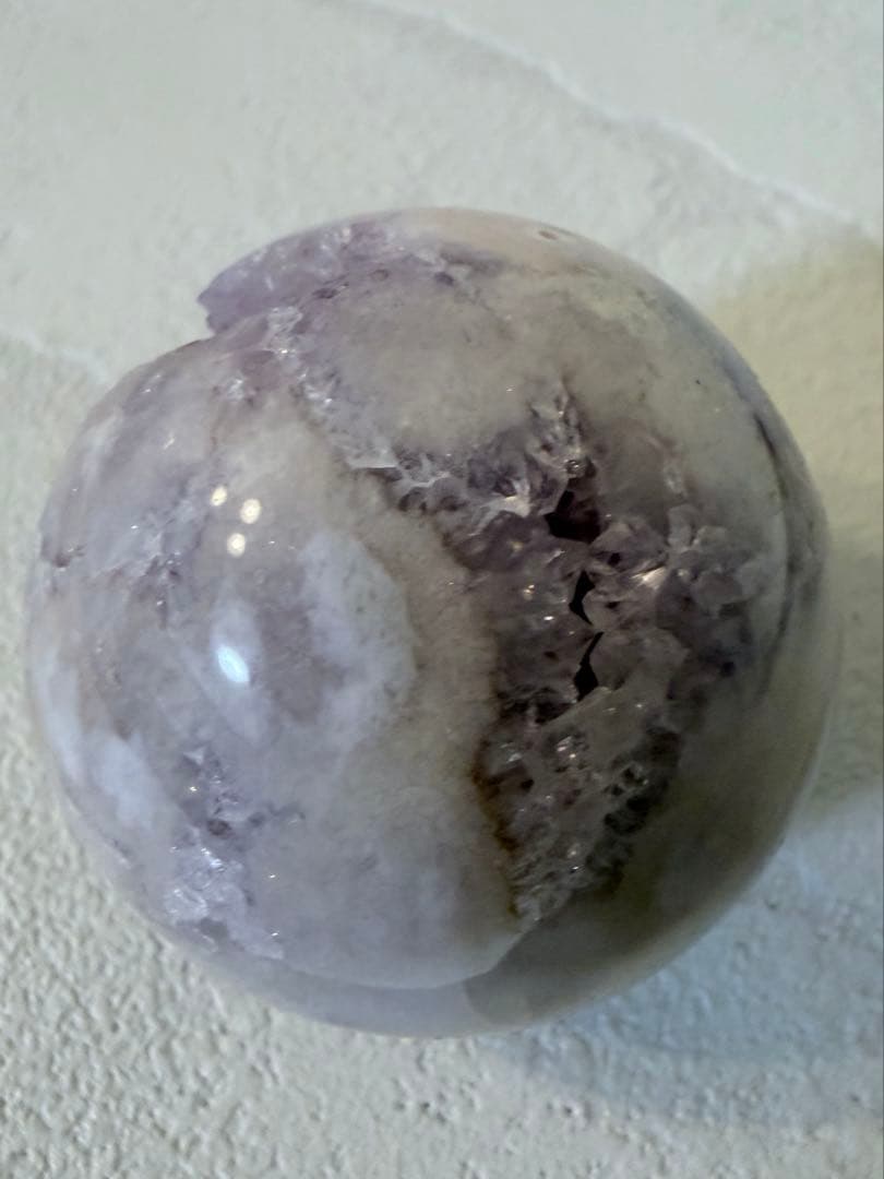 ピンクアメジスト　アメジスト　笑口　キラキラ　スフィア