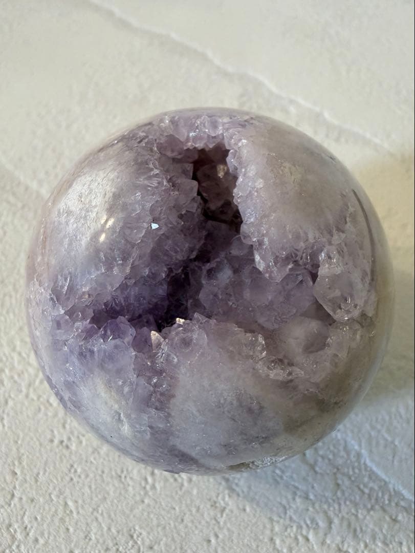 ピンクアメジスト　アメジスト　笑口　キラキラ　スフィア