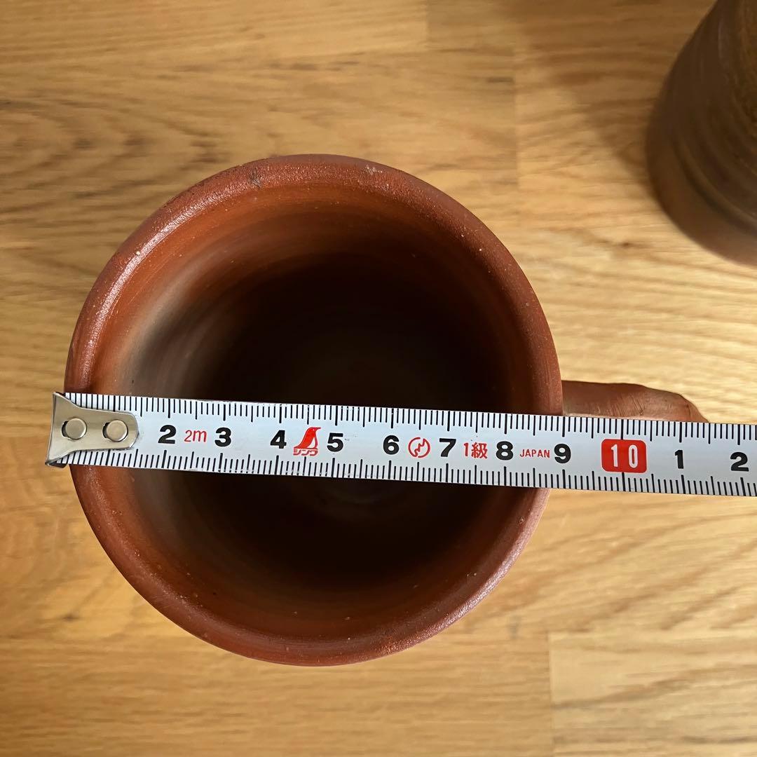 備前焼　ビアマグ　マグカップ大　2点セット