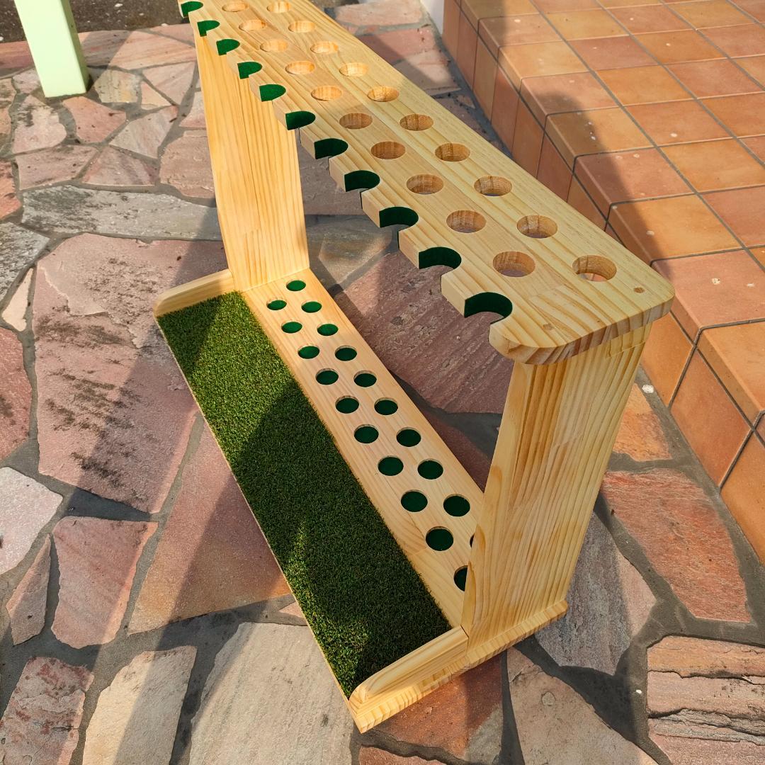 ゴルフクラブスタンド21＋11本【組立完成品】塗装＆フェルト付【ゴルフスタンド】