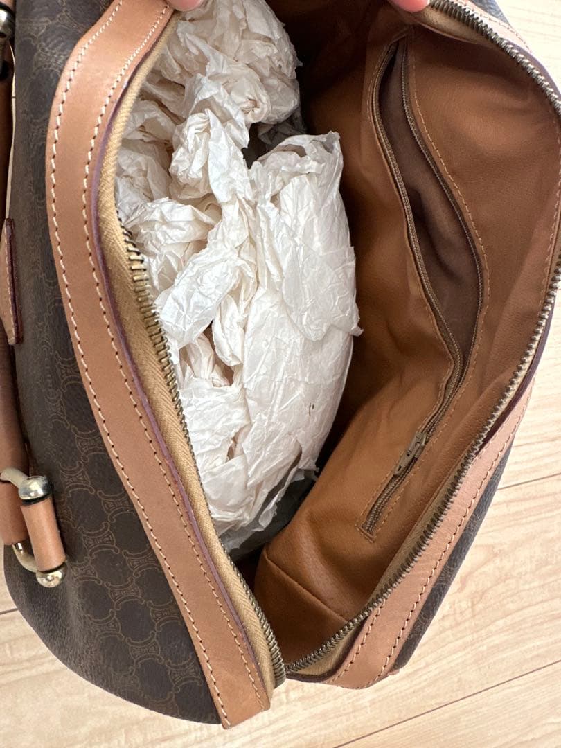 CELINEブラウンレザー ハンドバッグ