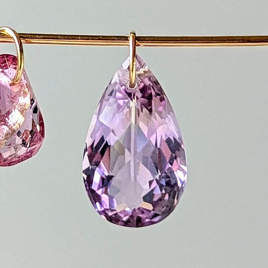 ♢容音♢訳あり♢K18 ピンクトルマリン＆アメトリン セットチャーム