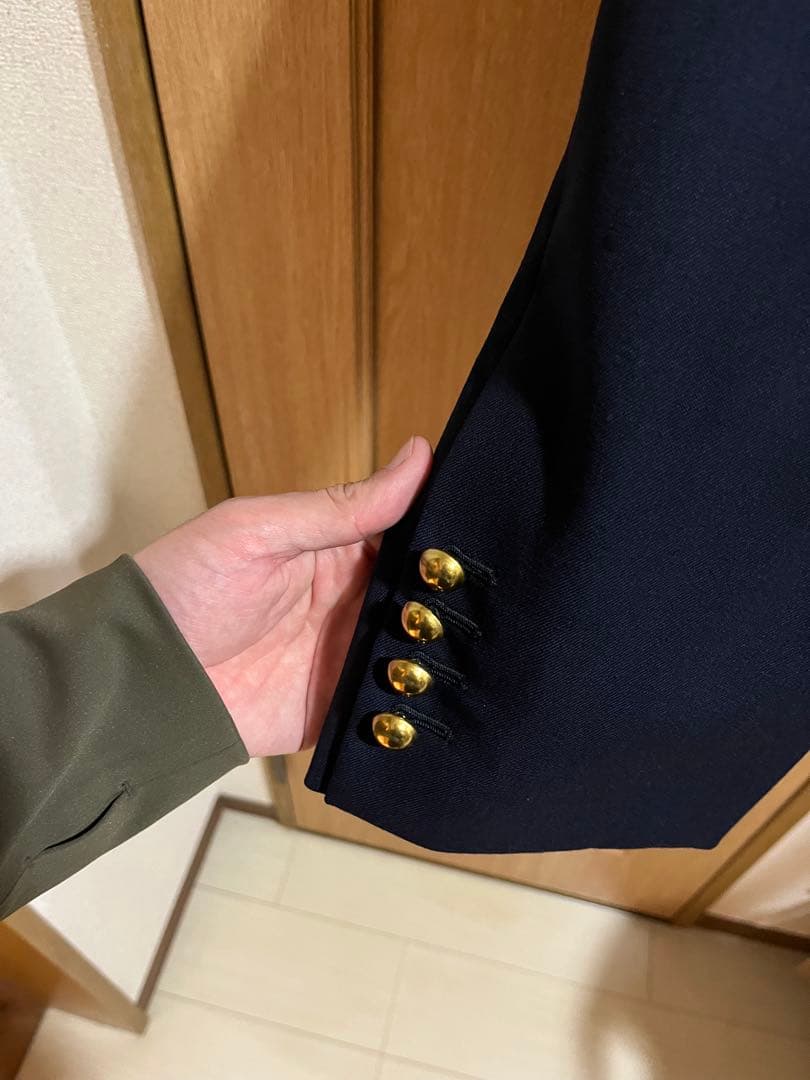 benine9 ビナイン　ウールツイル段返り3B BLAZER navy