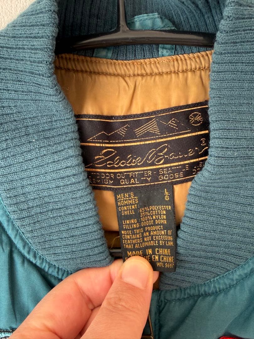 エディバウワー　80s ダウンベスト　ヴィンテージワッペン　サイズL