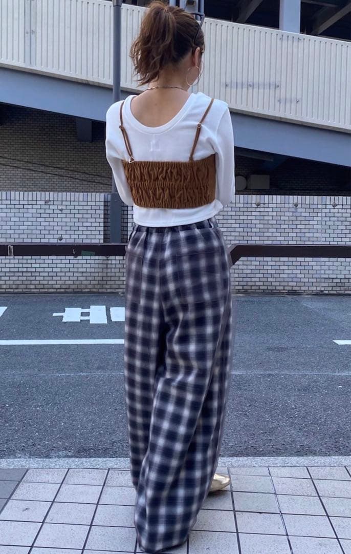 ungrid 大人気ネット完売品 チュールドッキングタックパンツ　25A/W