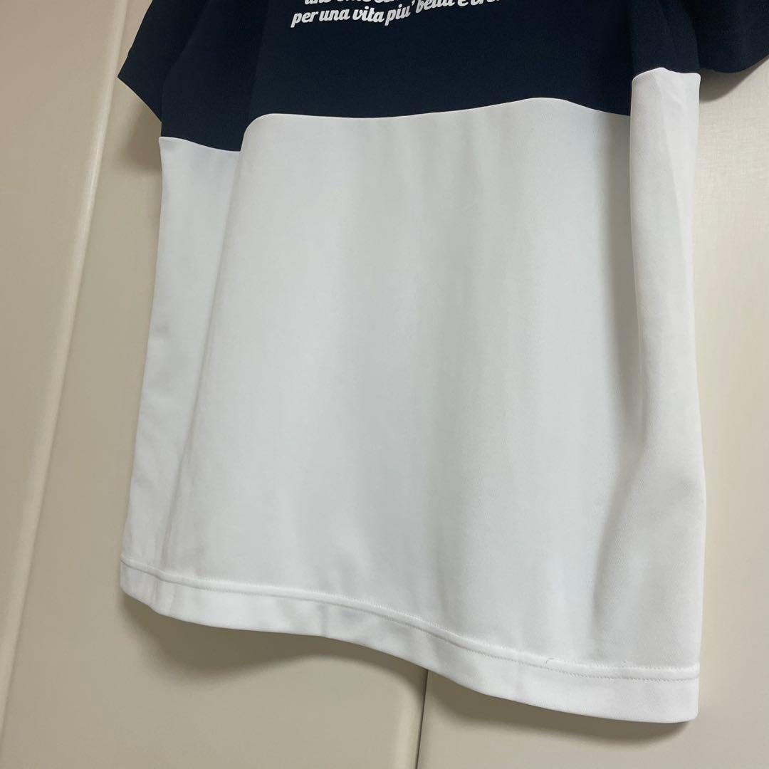 muta ゴルフ　ゴルフ　ポロシャツ　ネイビー　ホワイト　ムータ　メンズ　M