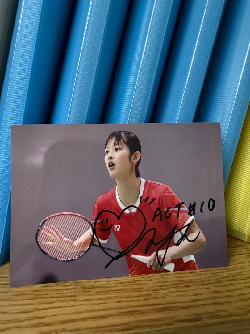 バドミントン 田口真彩 直筆サイン入り写真 ③ オリンピック 渡辺勇大 志田千陽