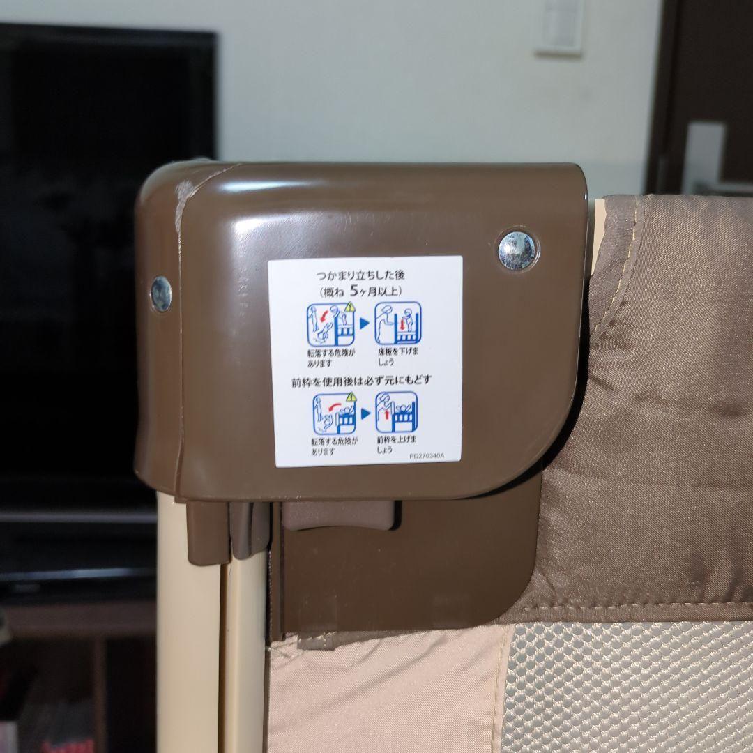 【美品】 アップリカ ココネル ベビーベッド ココア ブラウン プレイヤード