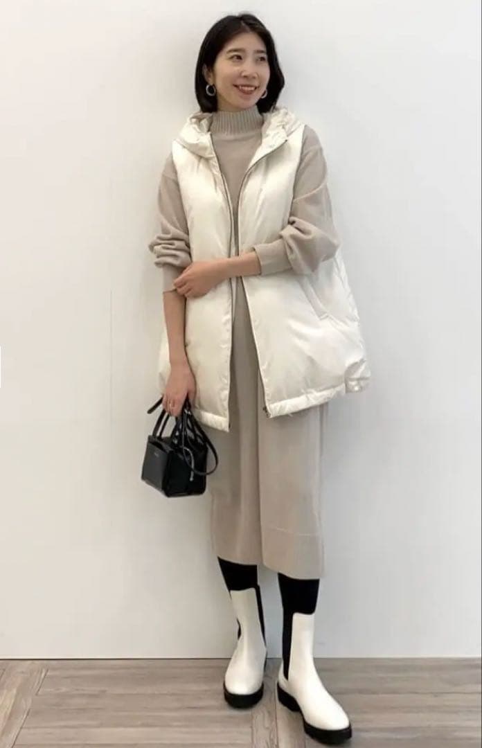 完売　23区 S ウールカシミヤブレンド ハイネックワンピース　¥28,600