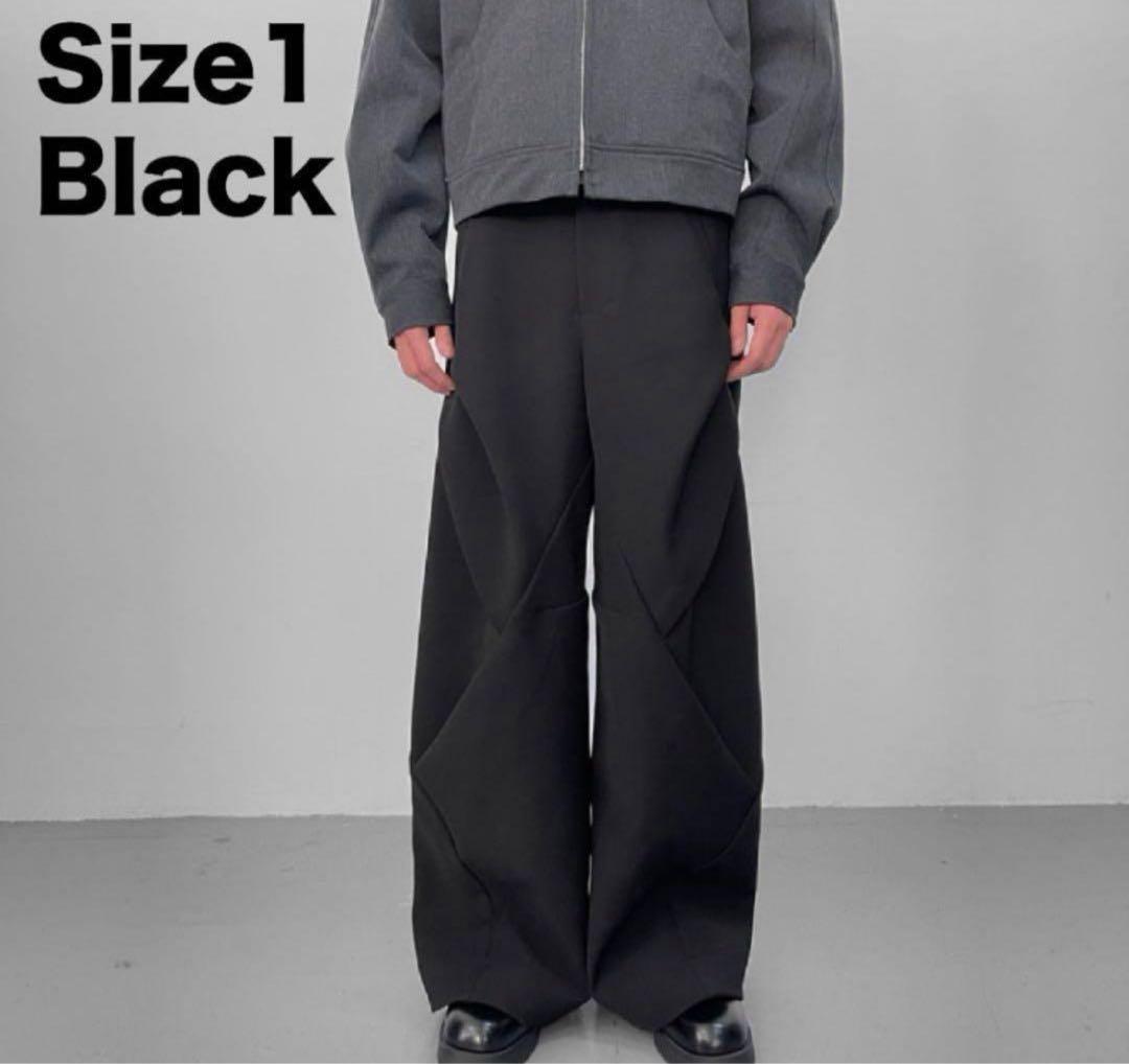 BAOVICTO 23SS 変形 ワイドパンツ ブラック サイズ1 common