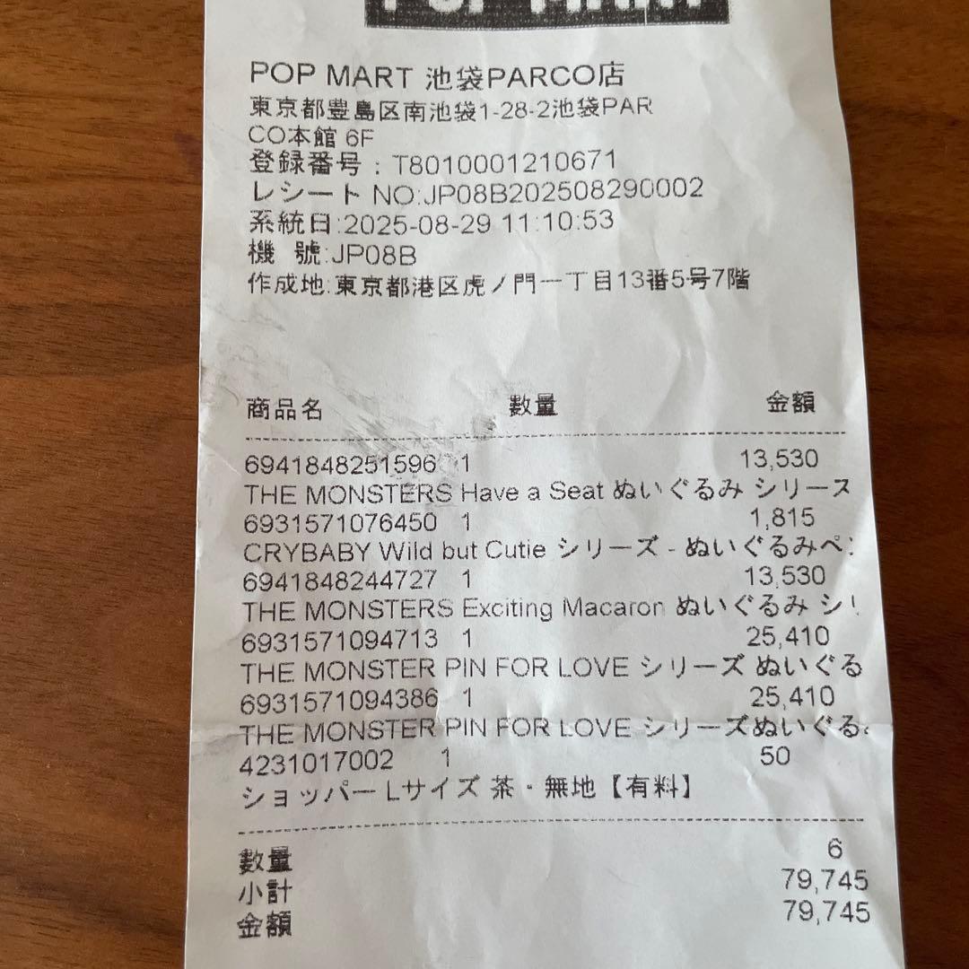 【正規品・新作】LABUBU ラブブ　S