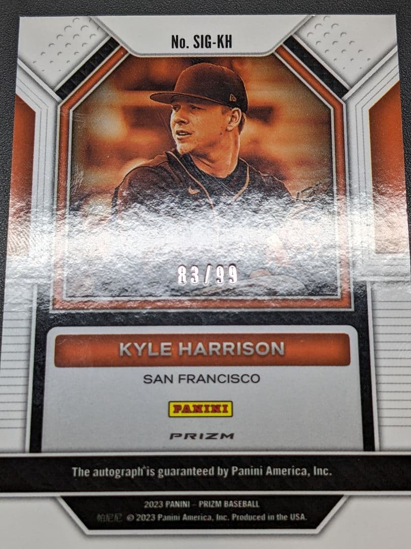 KYLE HARRISON PANINI PRIZM auto 自筆 /99シリ