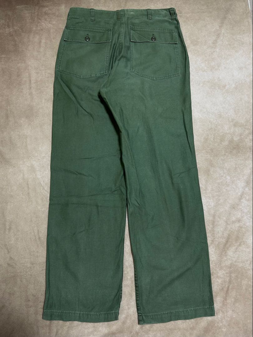 60s US Army OG 107 ベイカーパンツ W34 L33 ボタン