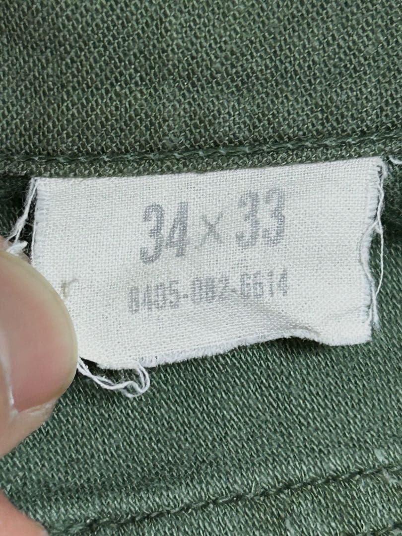 60s US Army OG 107 ベイカーパンツ W34 L33 ボタン