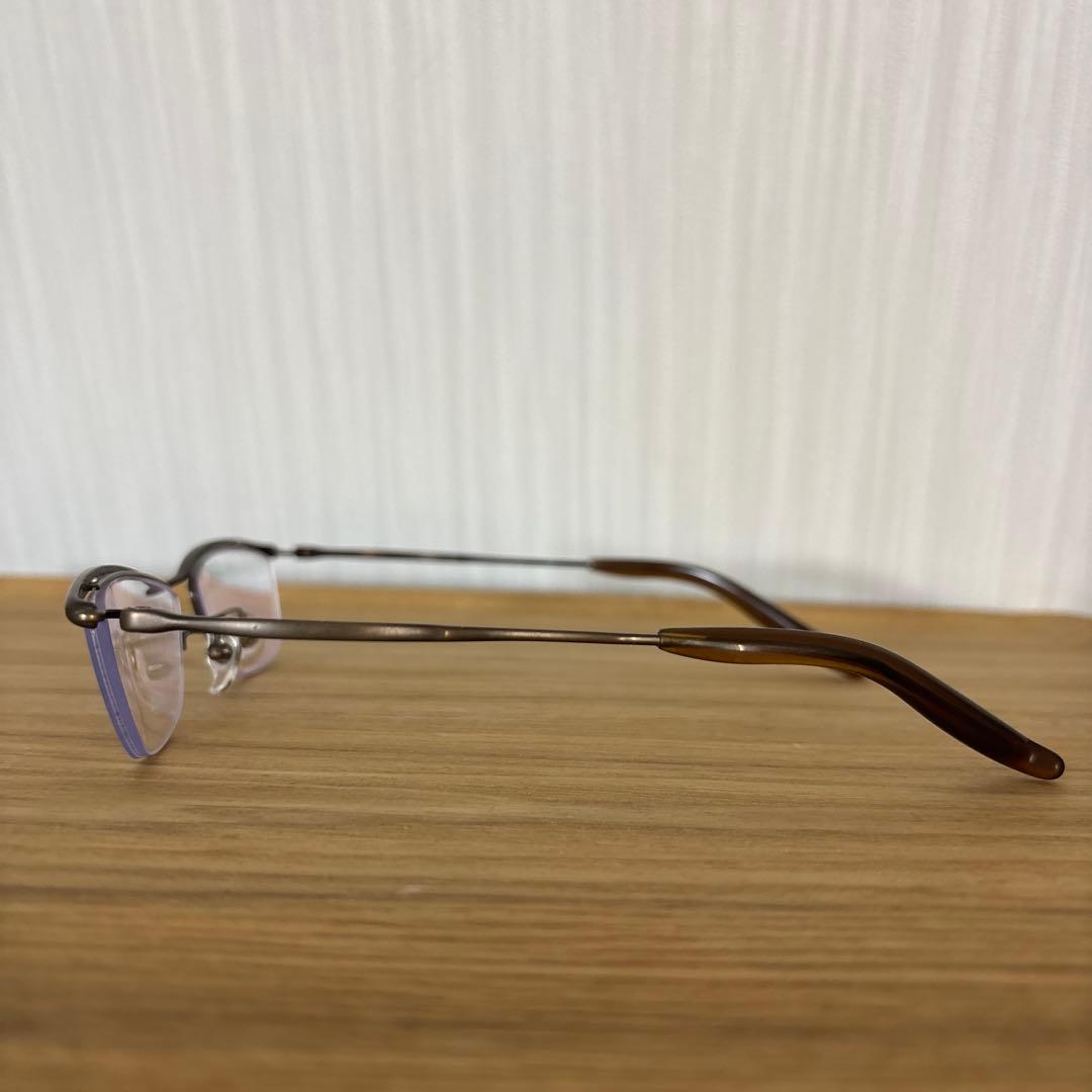999.9 フォーナインズ　S-208T ブラウンメタル フレーム 眼鏡